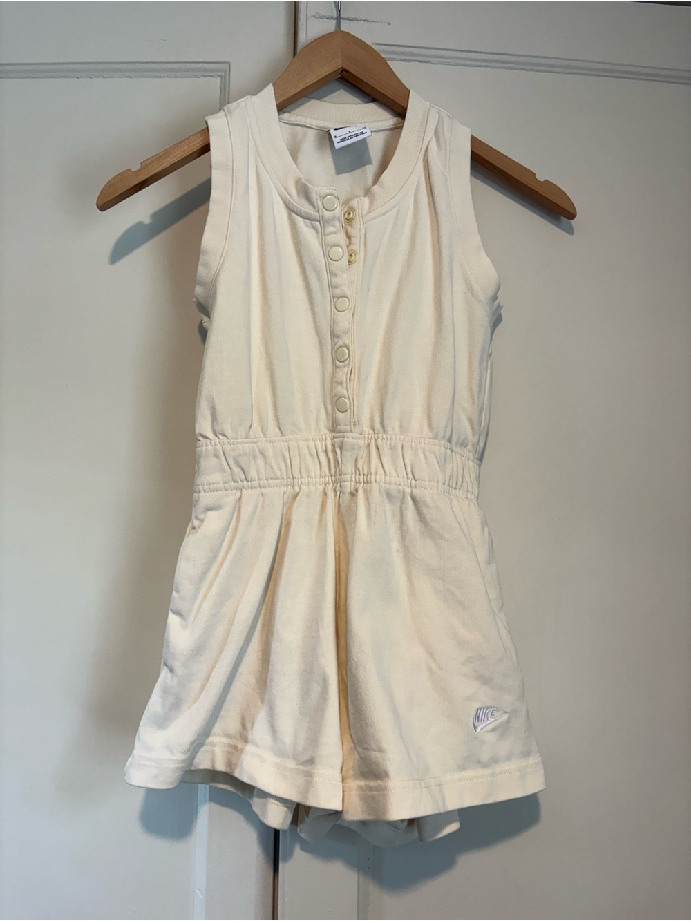 Girl’s Nike Cream 100% Cotton Romper